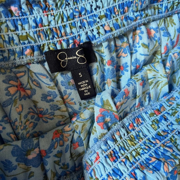 NWOT Jessica Simpson Decorative Blossoms Jumpsuit Small pastel blue - Picture 5 of 5